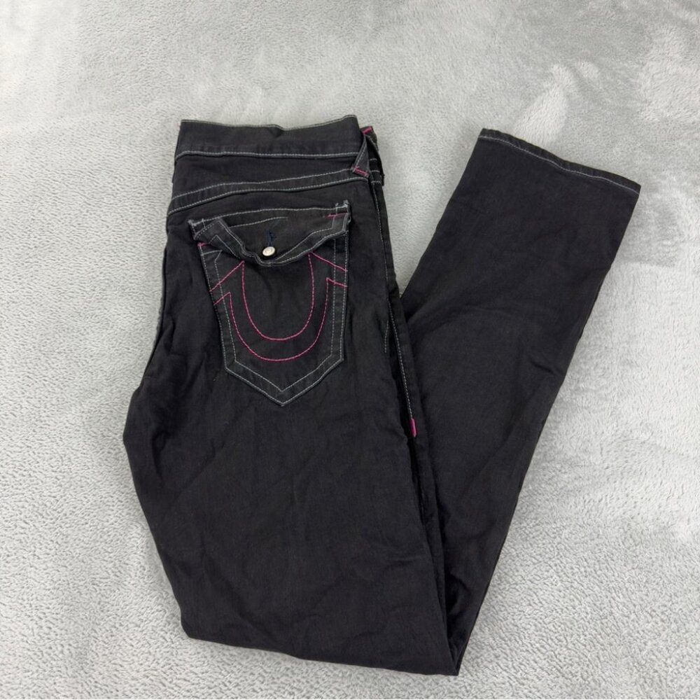 True Religion NWOT Ricky Flap SN 105712 Men's Size 35x33 Thick Pink Stitching